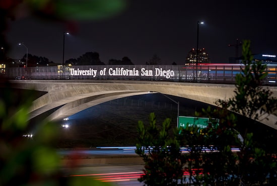 Gilman bridge at night